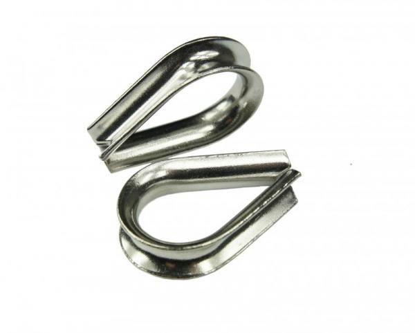 10x Edelstahl Kauschen für Drahtseile, 10mm, rostfrei, V4A