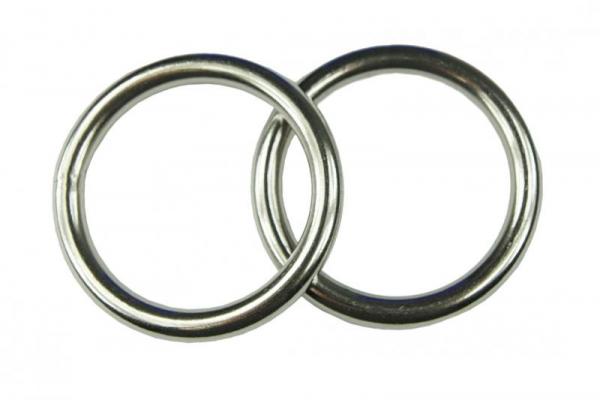 Edelstahl Ringe, Öse, 6x40 mm, rostfrei, V4A - Doppelpack