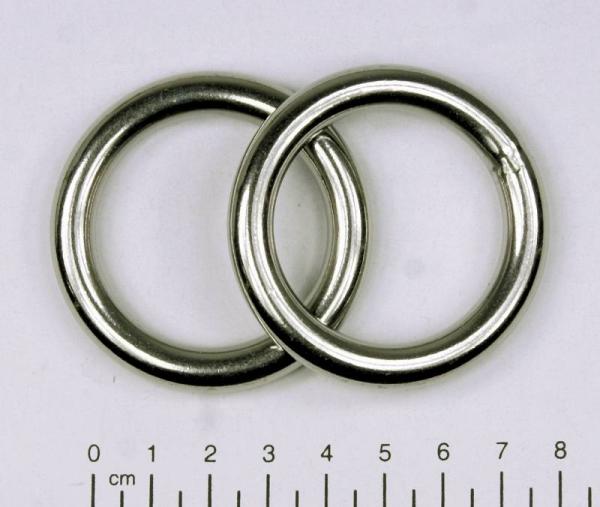 Edelstahl Ringe, Öse, 8x40 mm, rostfrei, V4A - Doppelpack