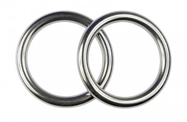 Edelstahl Ringe, Öse, 8x50 mm, rostfrei, V4A - Doppelpack
