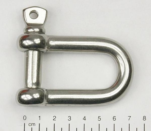 Edelstahl Schäkel, gerade, 12mm, V4A