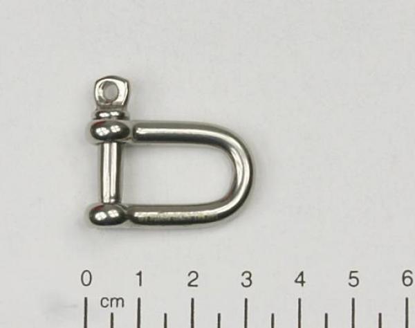 Edelstahl Schäkel, gerade, 5mm, V4A