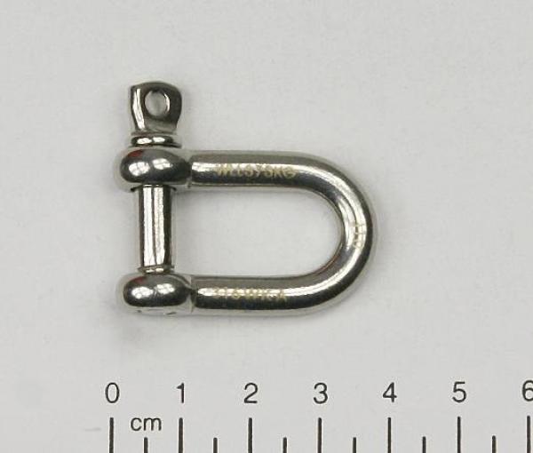 Edelstahl Schäkel, gerade, 6mm, V4A