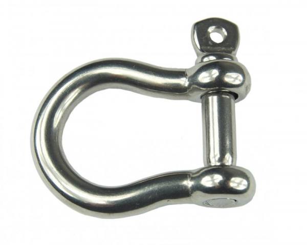 Edelstahl Schäkel, geschweift/gebogen, 4mm, V4A