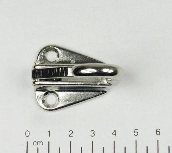 Edelstahl Wandhaken mit Verschluss, 34x40mm, Feinguß, V4A