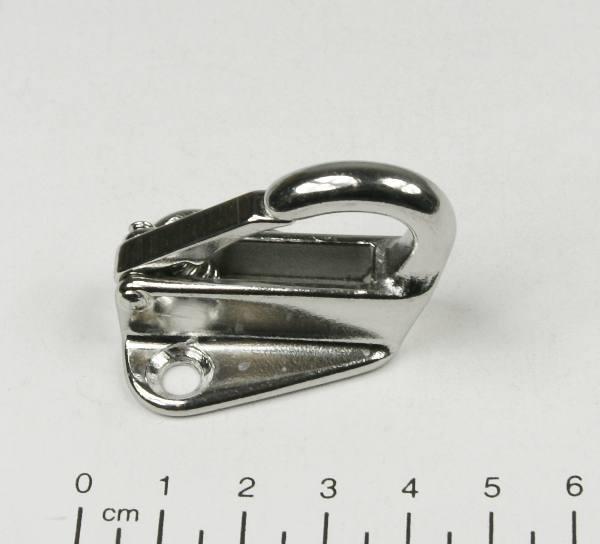 Edelstahl Wandhaken mit Verschluss, 34x40mm, Feinguß, V4A