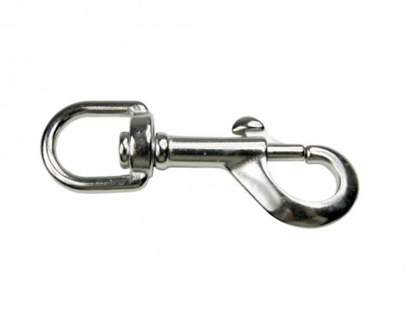 Edelstahl Wirbelkarabiner, 90mm, V4A, AISI 316, rostfrei