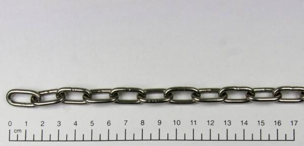 Edelstahlkette, Kletterkette, 1 Meter, Stärke 3mm, rostfrei, V4A