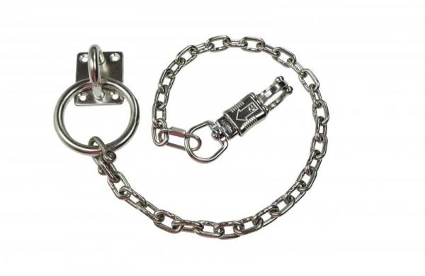 KAMERO Edelstahl Pferdeanbinder mit Panikhaken, 75cm, V4A, rostfrei