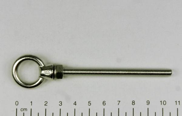 Ringschraube / Augbolzen, metrisches Gewinde, M6 x 80mm, Edelstahl V4A