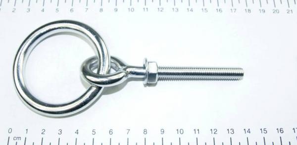 Ringschraube / Augbolzen mit Ring, metrisches Gewinde, M8x60mm, Edelstahl V4A