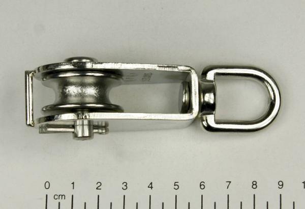 Umlenkrolle, Block/Seilblock, Rolle 32mm, Länge ca. 97mm, Edelstahl, V2A, rostfrei