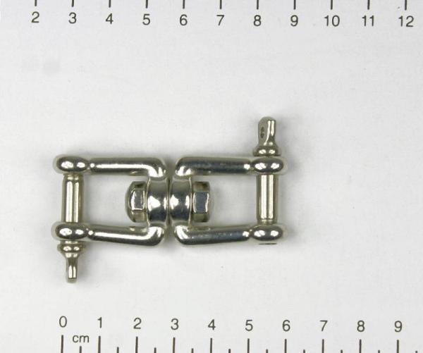 Wirbelschäkel Gabel u. Gabel m. Bolzen, M6,  Edelstahl V4A