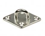Edelstahl Deckenhaken / Wandhaken, Raute, - D8 -  80 x 50mm, V4A