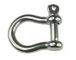 Edelstahl Schäkel, geschweift/gebogen, 4mm, V4A