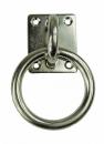Edelstahl Seilführung / Wandhalterung, D6 x 40 x 35mm, Ring 51mm
