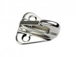 Edelstahl Wandhaken mit Verschluss, 24x38mm, Feinguß, V4A