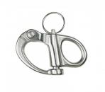 Schnappschäkel, Fallschäkel mit festem Auge, 52mm, Edelstahl, V4A